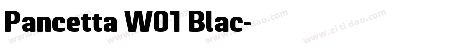 Pancetta W01 Blac字体转换